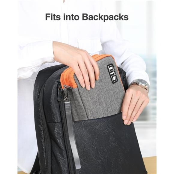 Large Electronics Organizer, 11" Travel Cord Organizer, Cable Organizer Bag - Picture 6 of 6